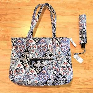 Vera Bradley Ornate Blooms Tote and Umbrella NWT